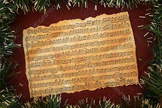 Christmas music grunge background