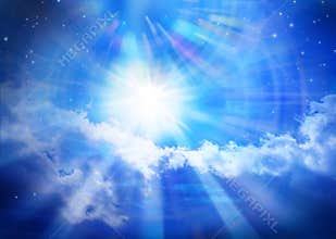 Heaven Sky Universe Sun Star Clouds Spiritual