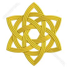 Gold flower knot double Trinity