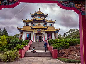 Tourists at the temple