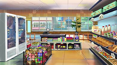 Supermarket interior. Image 03