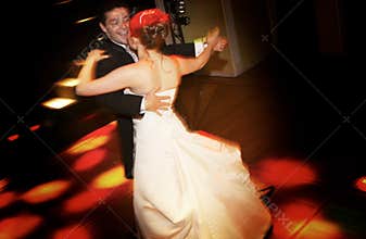 Bride and Groom dancing