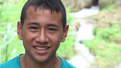 Colombian Teen Boy Outdoors