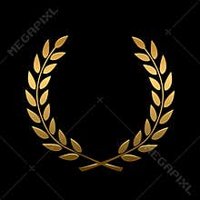 Vector gold award laurel wreath