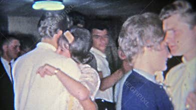 FLINT, MICHIGAN 1955: Cool teens dancing in parents basement for sweet 16 party.