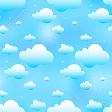 Seamless blue clouds