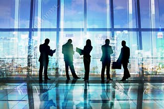 Group of Business People in an Office Building