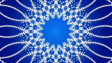 Blue abstract background, kaleidoscope, loop