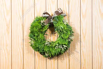 Beautiful flowers wood background