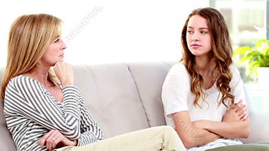 Mother and daughter not talking after argument