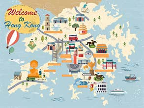 Hong Kong travel map