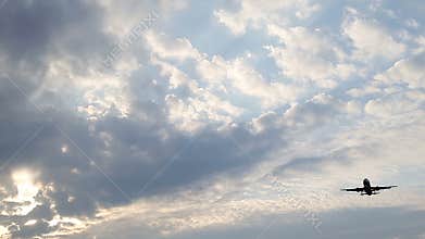 Airplane in the Sky Landing