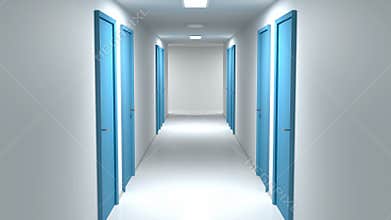 Walking through the corridor