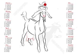 Calendar 2027 The Year of the Goat