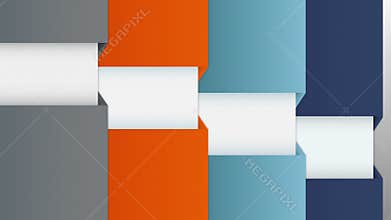 Four chapter rectangle front intro page for presentation, powerpoint template