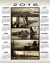2016 Calendar Manhattan views
