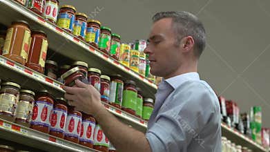 Examining food labels (2 of 9)