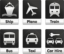 Travel icons set
