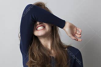 Despair and anger concept for shocked young woman