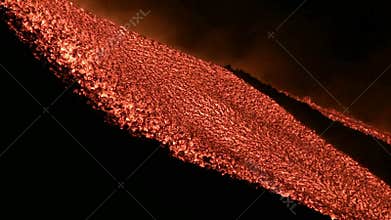 Lava flow of Volcano Etna, Italy