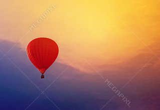 Red hot air balloon