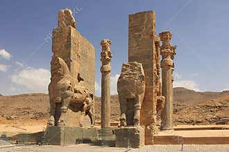 The propylon at Persepolis (Iran)