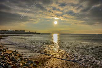 Sunset at Aberystwyth, mood, seaside, Wales