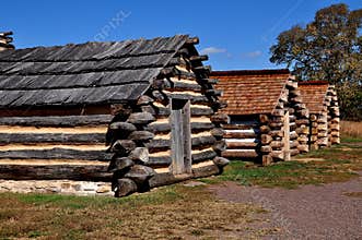 Valley Forge, PA: Winter Encampment Log Cabins