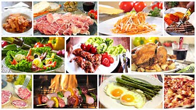 Various delicious food recipes collage