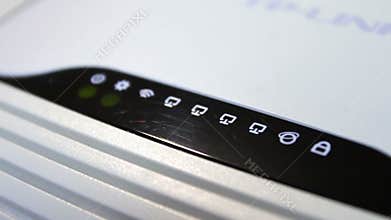 ADSL modem and wifi access point in working state