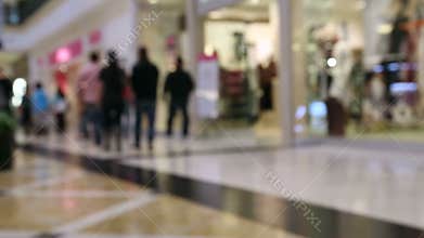 People shopping at mall