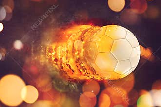 Soccer ball in flames