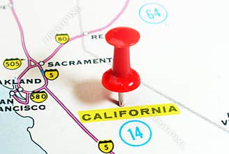 California USA map