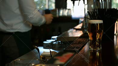 View of beer laying on the counter