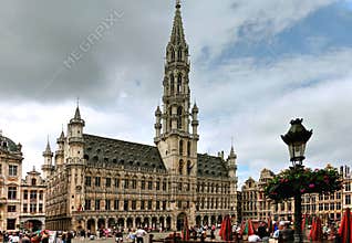 Grand Place with City Hall, Brussels, Belgium