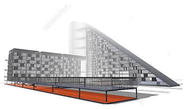 Model of house for hight rise build