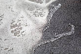 Floating Foam Layer and Sludge on Wastewater