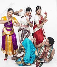 Four indian classical dancers