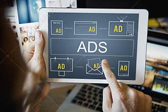 Advertisement ADS Commercial Marketing Advertising Branding Concept