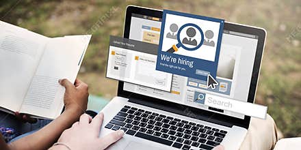 We Are Hiring Career Headhunting Job Occupation Concept