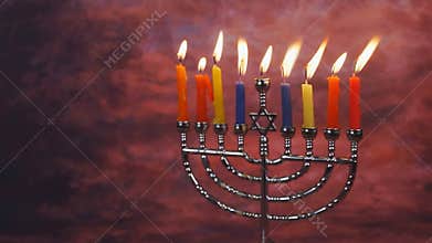 Lighting Hanukkah Candles Hanukkah celebration