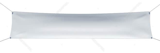 Horizontal banner with ropes