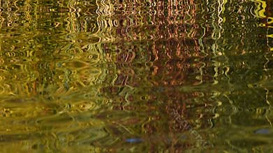 Running ripples zigzag effect on water surface