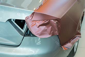 Pasting of car carbonic plastic