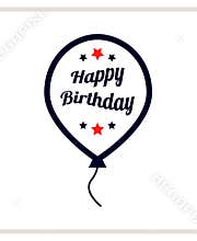 Happy Birthday In Balloon