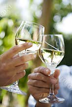White wine toast