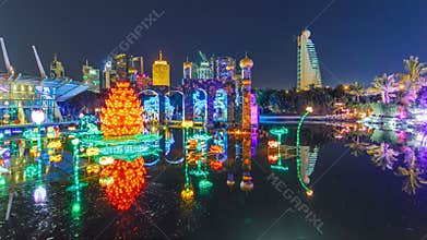 Newly opened Dubai Glow Garden timelapse is a state of Art architecture featuring environment friendly architecture