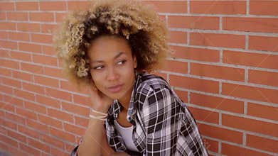 Young Girl Crouching