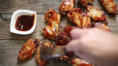 Chicken wings with bbq