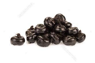 Ground chesnut on white background